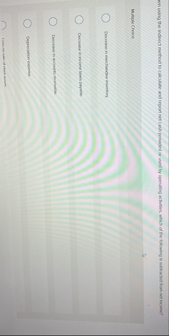 ren using the indirect method to calculate and