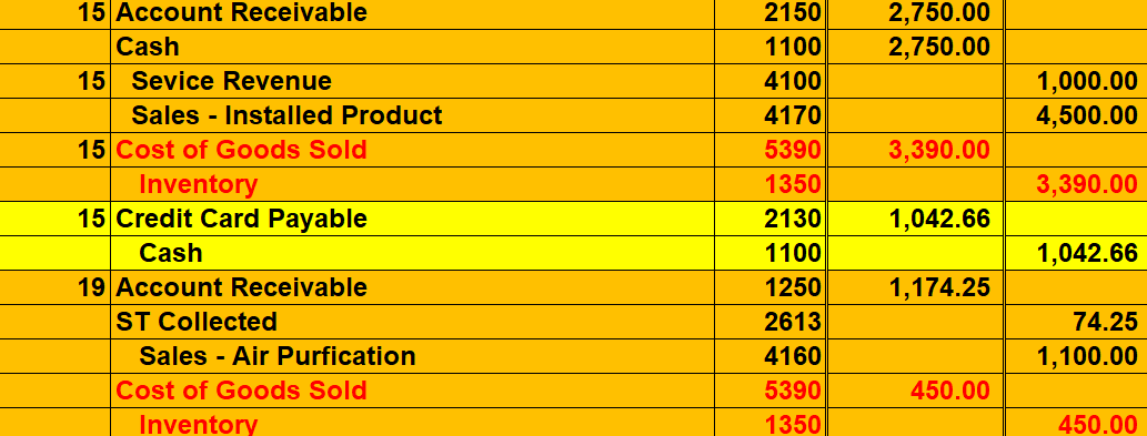 Journal entries. I need correct it where it need