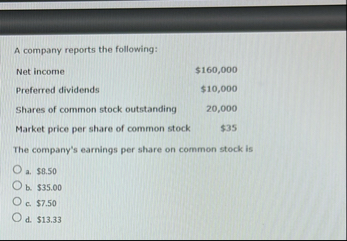 A company reports the following: \ table [ [ Net