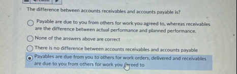 The difference between accounts receivables and