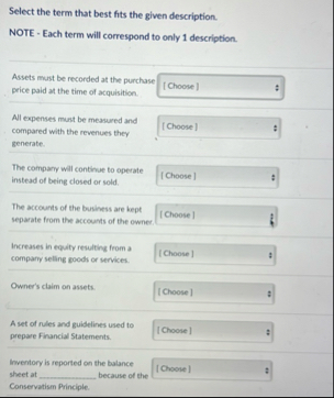 Select the term that best fits the given