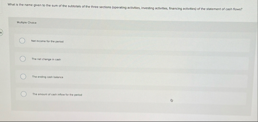 What is the name given to the sum of the