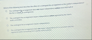 Which of the foliowing best destribes the effect
