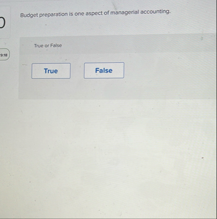 Budget preparation is one aspect of managerial