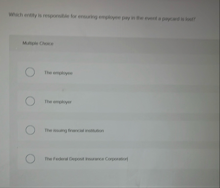 Which entity is responsible for ensuring employee