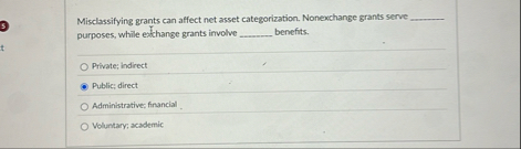 Misclassifying grants can affect net asset