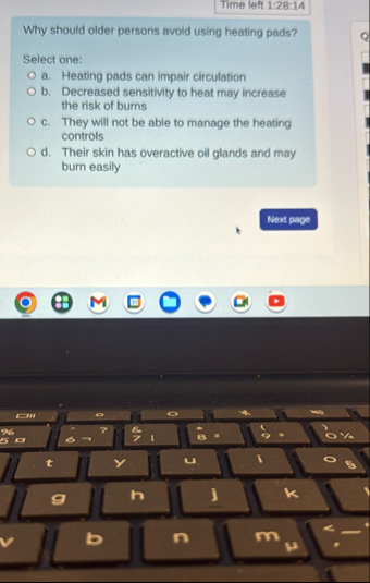 Time left 1 : 2 8 : 1 4 Why should older persons