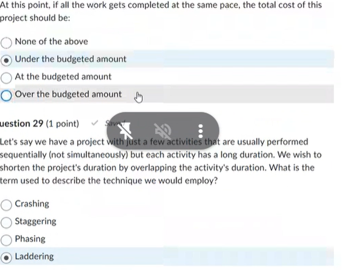At this point, if all the work gets completed at