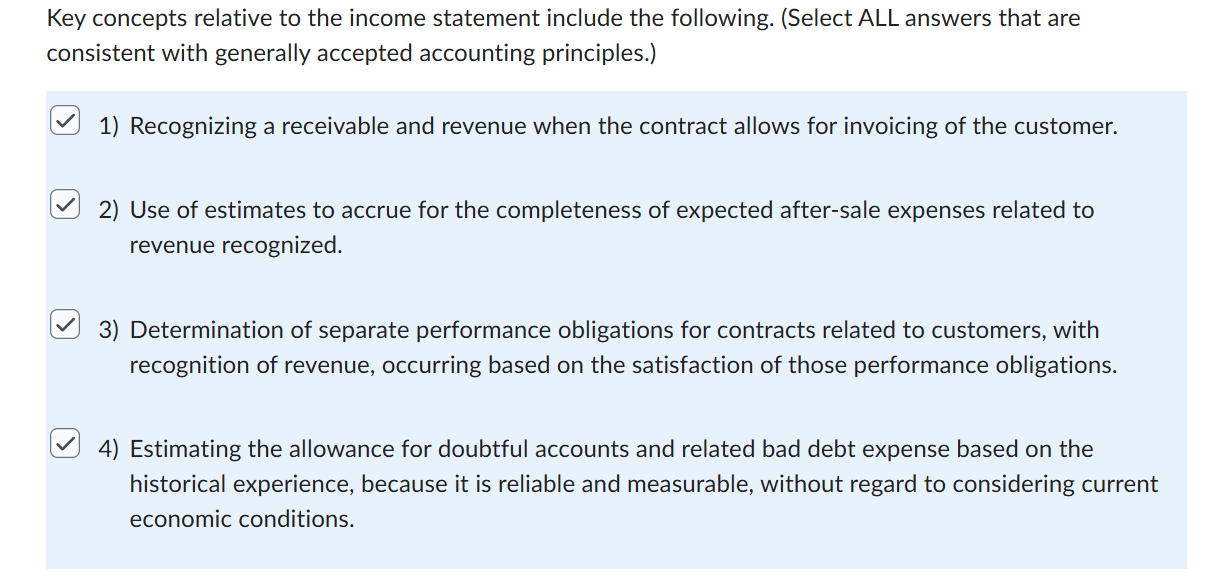 consistent with generally accepted accounting