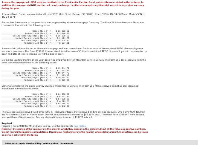 Please help fill out the tax form. Especially