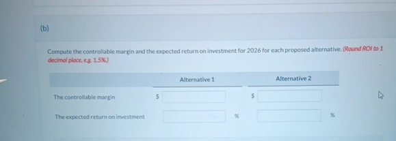 ( b ) Compute the controllable margin and the