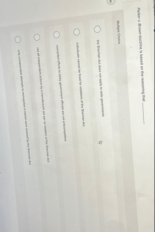 Parker k . Brown doctrine is based on the