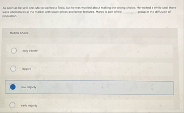 As soon as he sam ose, Marco marted a Besla, but