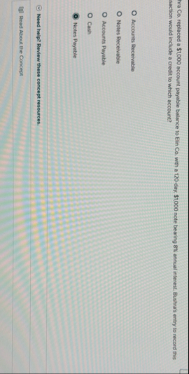hra Ca . replaced a $ 1 , 0 0 0 account payable