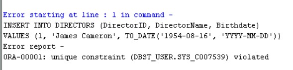 WHAT DOES THIS MEAN Error starting at line : 1 in