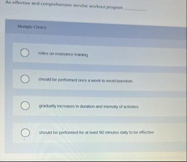 An effective and comprehensive serobic workout