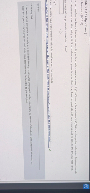 oblem 2 - 1 5 ( Algorithmic ) e Insurance ( LO 2