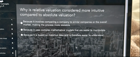 Conserph LP . Why is relative valuation