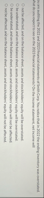 ou are auditing the 2 0 2 2 and 2 0 2 3 financial