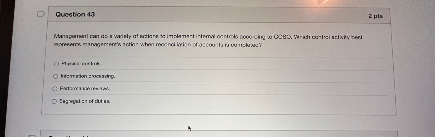 Question 4 3 2 pts Management can do a variety of