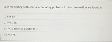 Rules for dealing with special accounting
