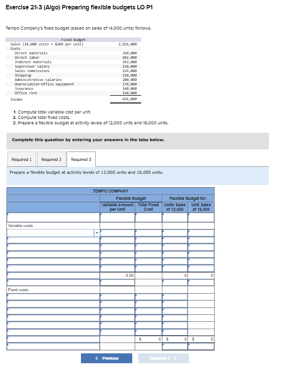 Exerclse 2 1 - 3 ( Algo ) Preparing flexlble