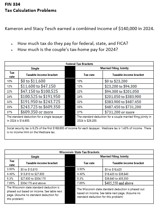 Kameron and Stacy Tesch earned a combined income