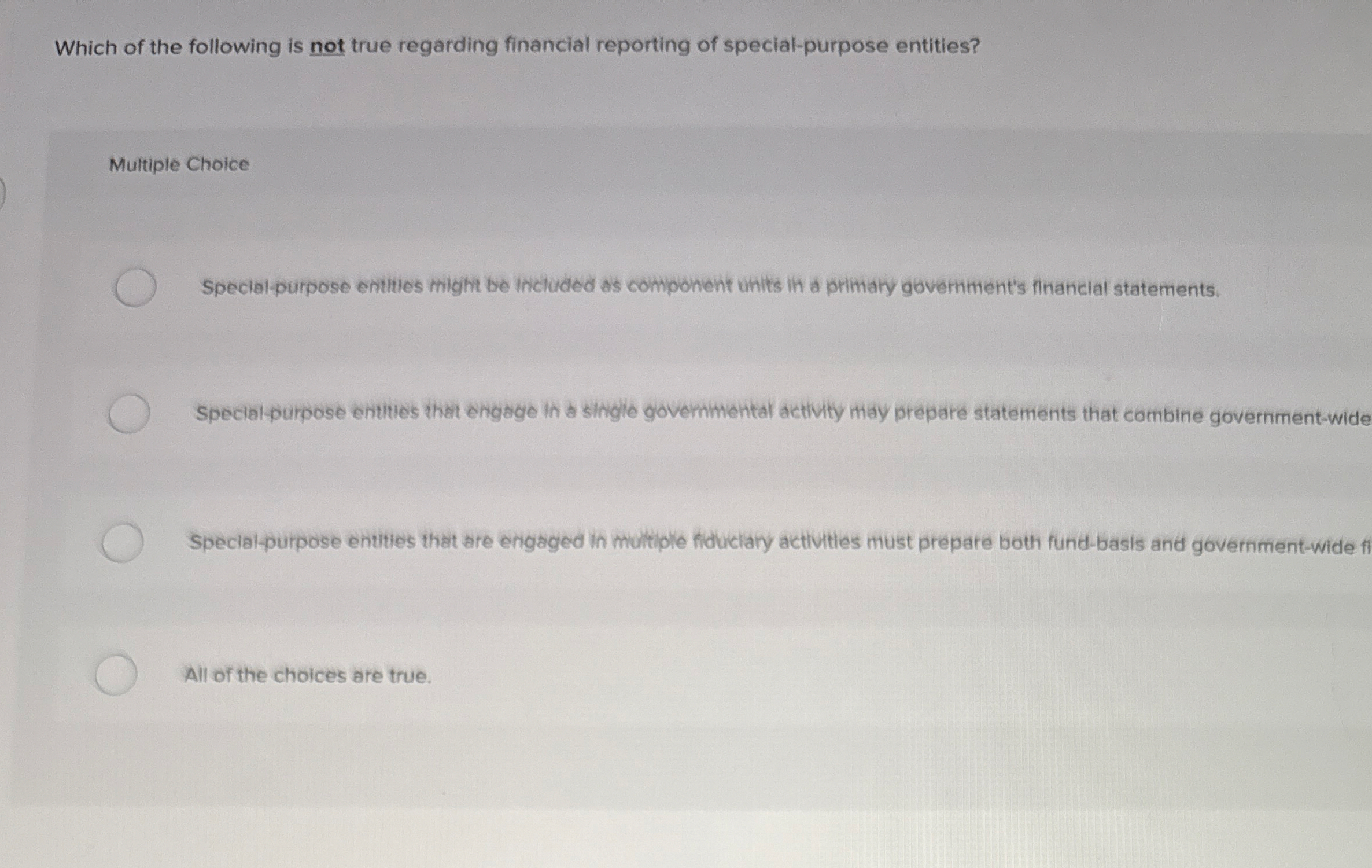 Which of the following is not true regarding