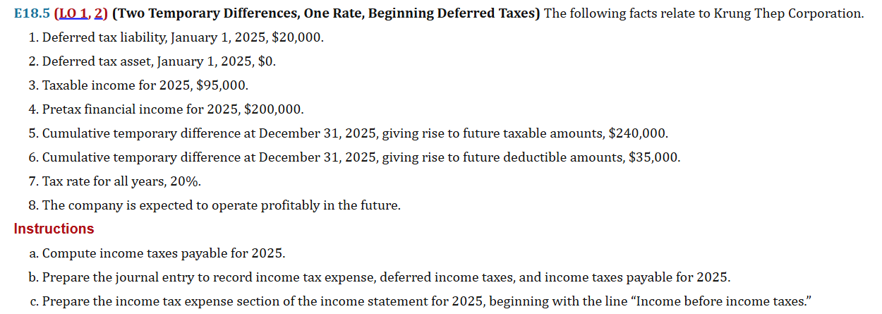 E 1 8 . 5 ( LO 1 , 2 ) ( Two Temporary