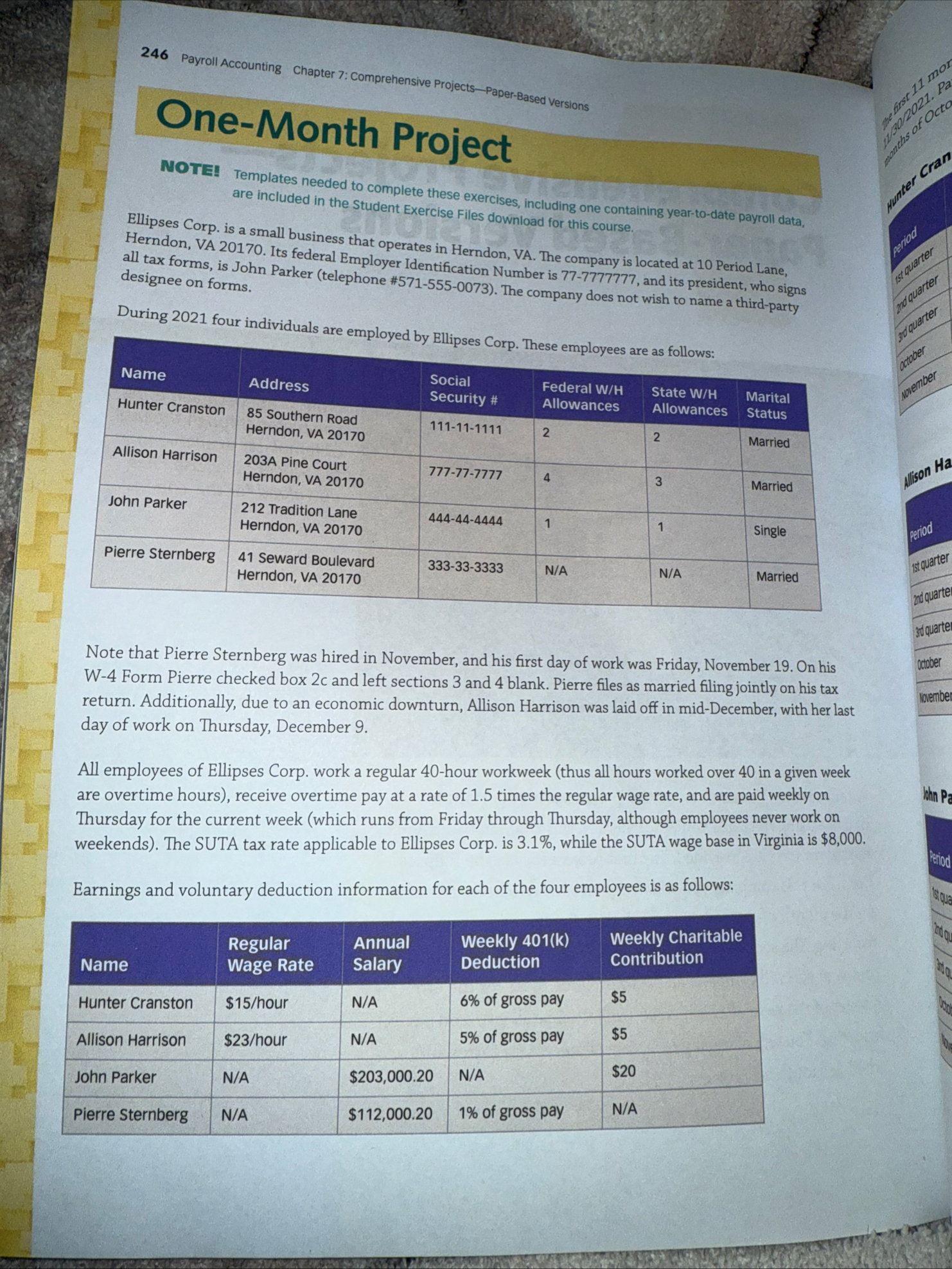 One - Month Project 2 4 9 4 . Complete Form 9 4 1