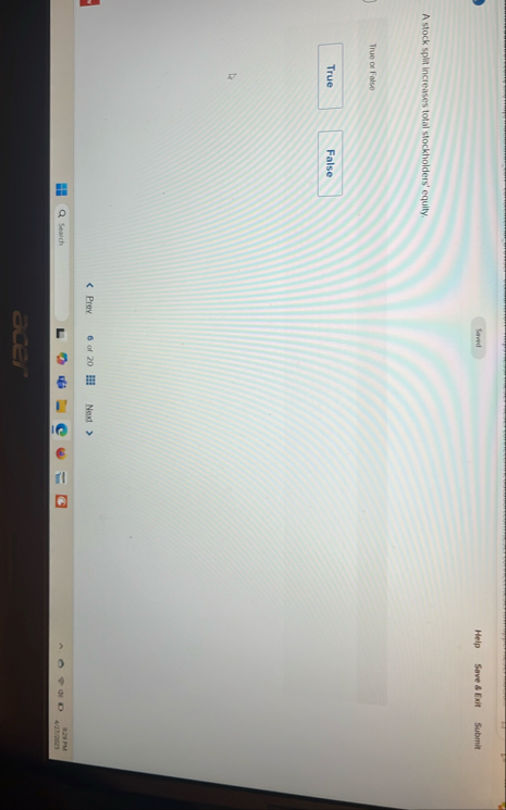 Help Save 8 Exit Submit A stock spilit increases