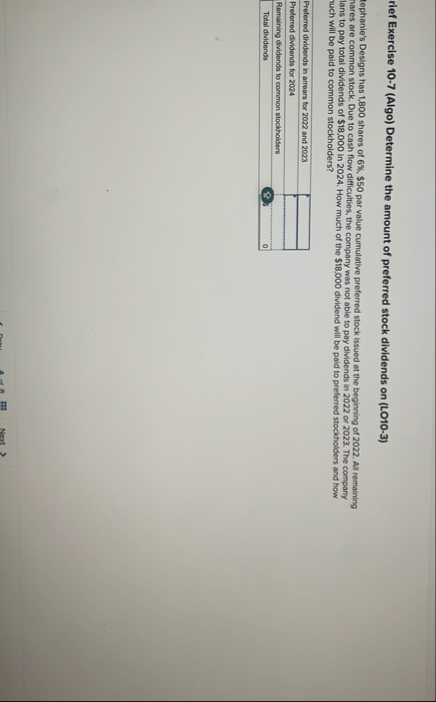 rief Exercise 1 0 - 7 ( Algo ) Determine the