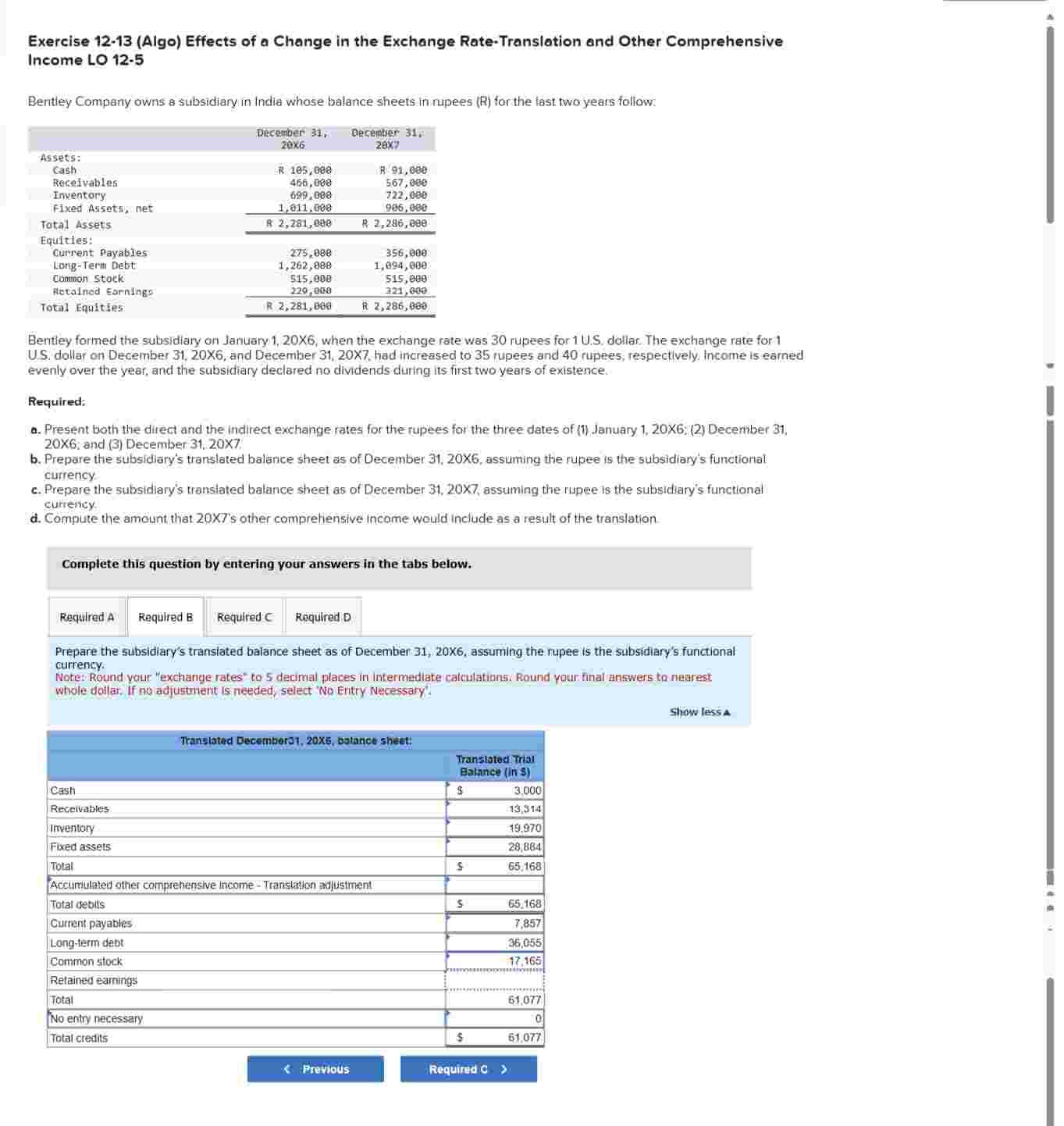 a . Present both the direct and the indirect
