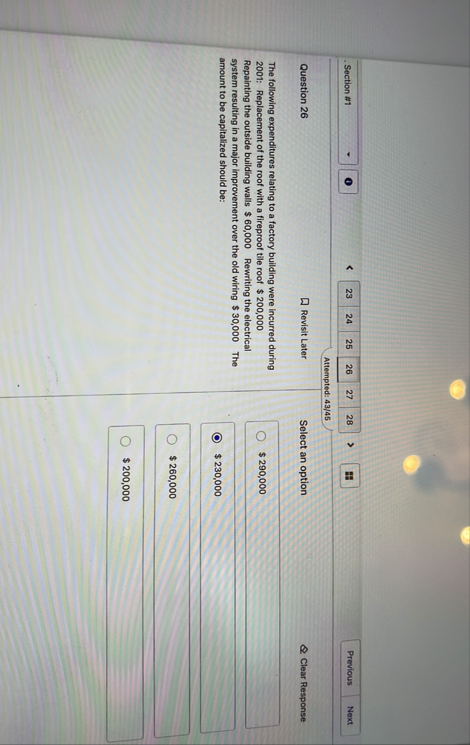 Section # 1 2 3 2 4 2 5 2 6 2 7 2 8 Attempted: 4