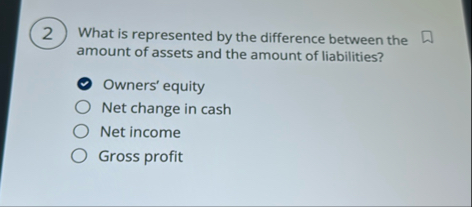 2 What is represented by the difference between