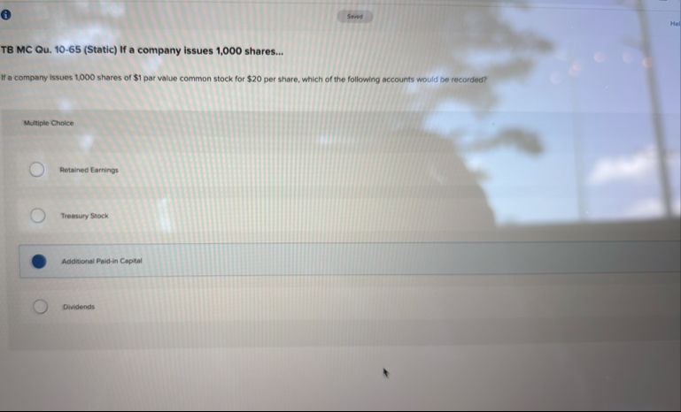 ( 8 ) Hel TB MC Qu . 1 0 - 6 5 ( Static ) If a