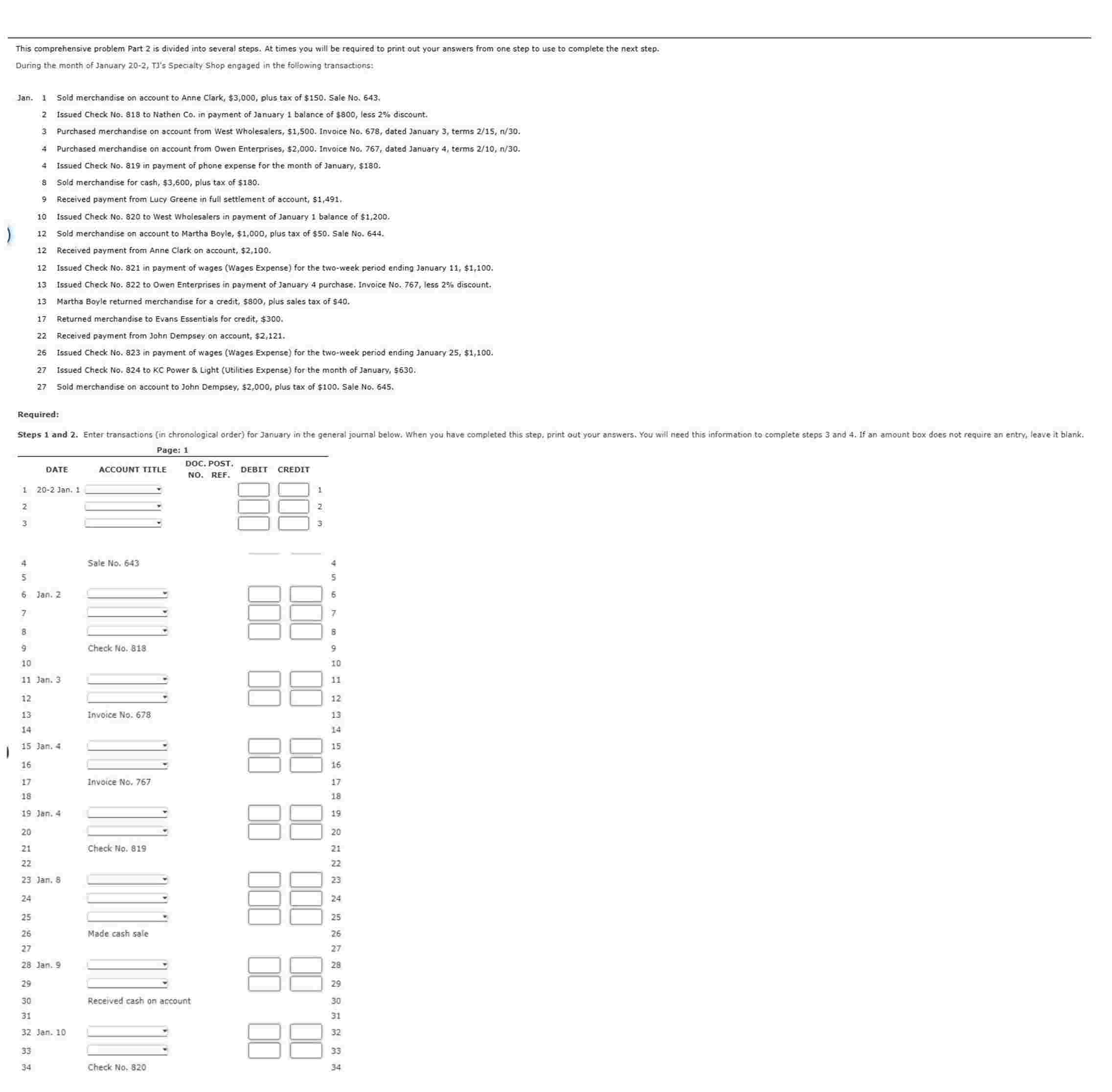 Question Content Area This comprehensive problem