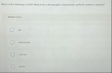 Which of the following is LEAST likely to be a