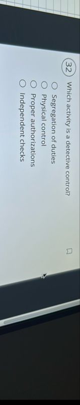 Which activity is a detective control?