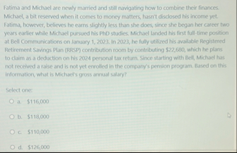 Fatima and Michael are newly married and still