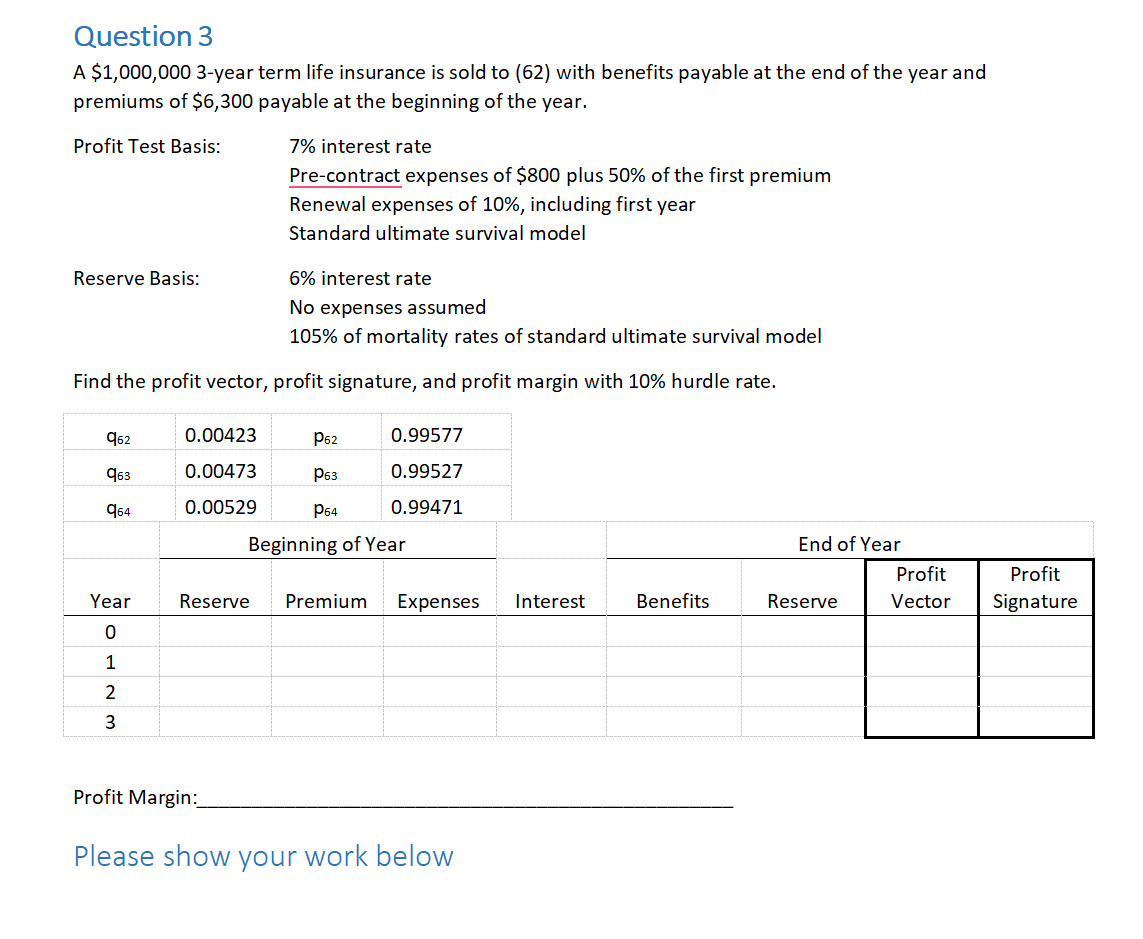 Question 3 A $ 1 , 0 0 0 , 0 0 0 3 - year term