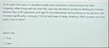 At 6 5 years old, Levis is in excellent health