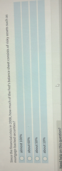 Since the financial crisis in 2 0 0 8 , how much