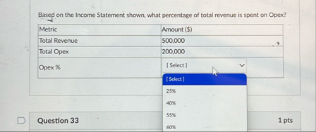 Based on the Income Statement shown, what