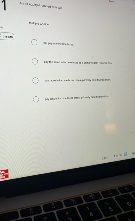 An all equity - financed firm will Sered Multiple