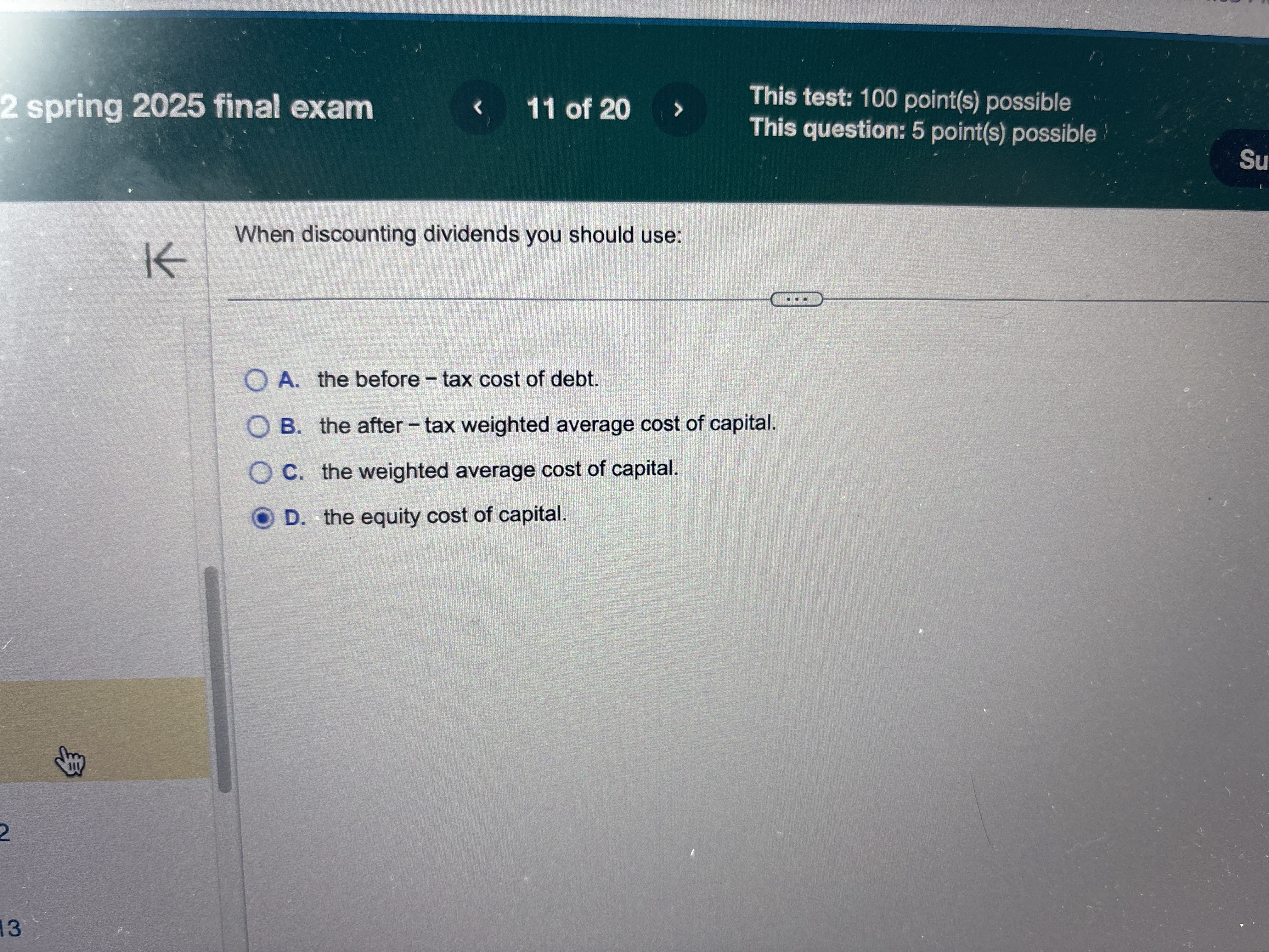 2 spring 2 0 2 5 final exam 1 1 of 2 0 This test: