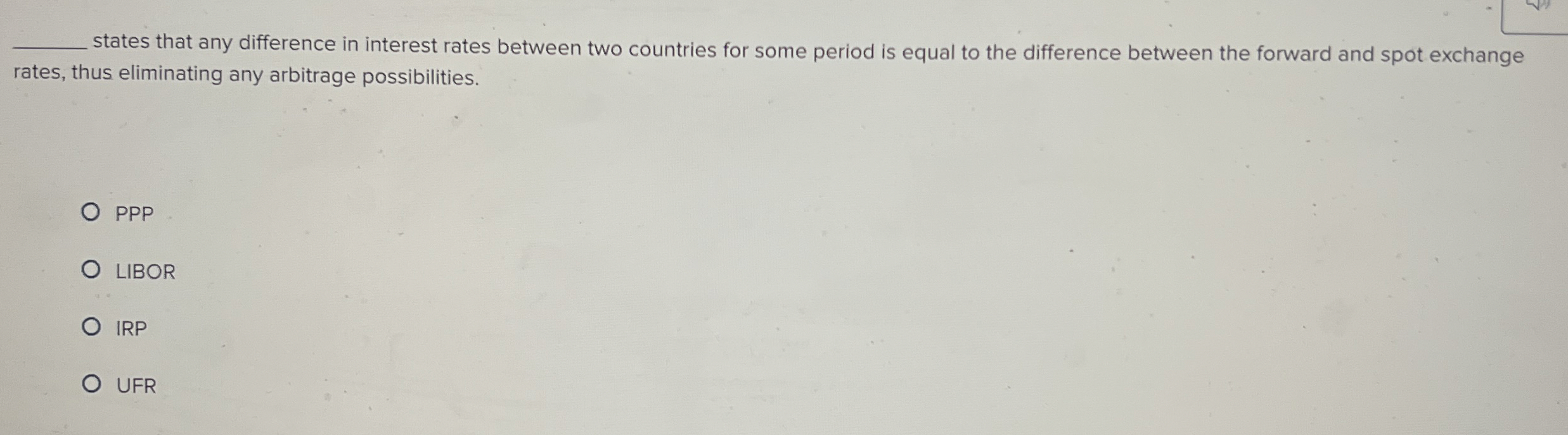 states that any difference in interest rates