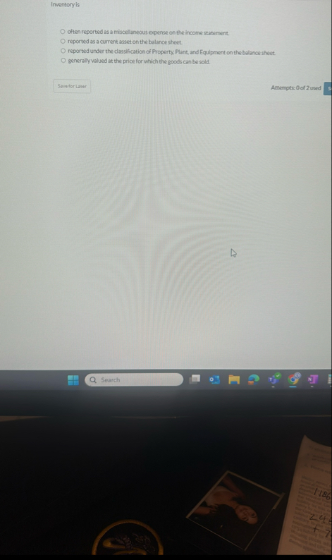 Inventory is often reported as a miscellaneous