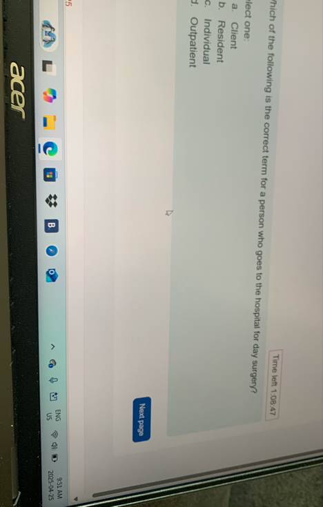 Time left 1 : 0 8 : 4 7 hich of the following is