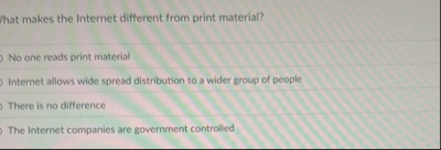 That makes the Internet different from print